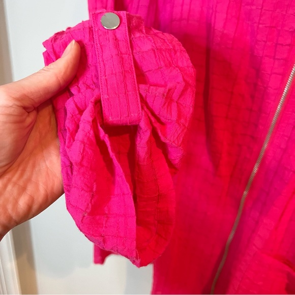 VINTAGE | Chicos hot pink lightweight textured blazer jacket - Picture 4 of 10